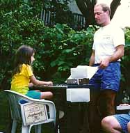 Andrea plays the piano/synthesizer.