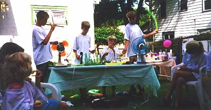 A demonstration of sound, noise, and music.