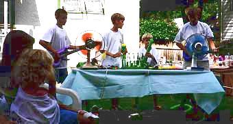 A demonstration of sound, noise, and music.